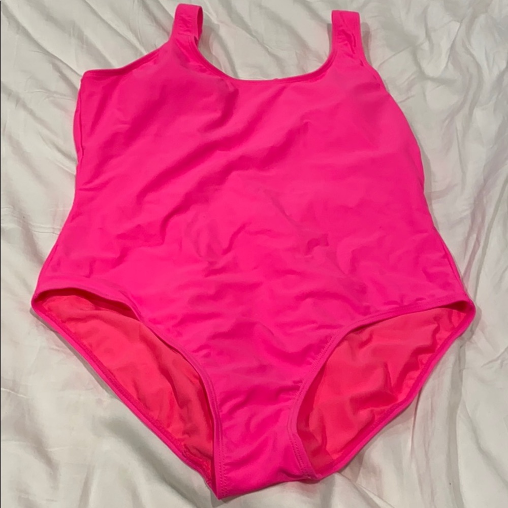 Neon Pink One Piece Bathing Suit